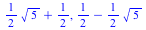`+`(`*`(`/`(1, 2), `*`(`^`(5, `/`(1, 2)))), `/`(1, 2)), `+`(`/`(1, 2), `-`(`*`(`/`(1, 2), `*`(`^`(5, `/`(1, 2))))))