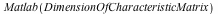 Matlab(DimensionOfCharacteristicMatrix)