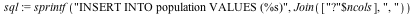 sql := sprintf(