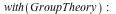 with(GroupTheory); -1