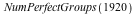 NumPerfectGroups(1920)