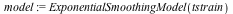 model := ExponentialSmoothingModel(tstrain)