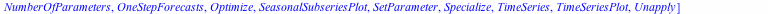 [AIC, AICc, Apply, BIC, BoxCoxTransform, Decomposition, Difference, ExponentialSmoothingModel, Forecast, GetData, GetDateFormat, GetDates, GetHeaders, GetParameter, GetParameters, GetPeriod, Initializ...