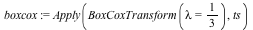 boxcox := Apply(BoxCoxTransform(lambda = `/`(1, 3)), ts)