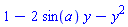 1-2*sin(a)*y-y^2