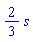 (2/3)*s