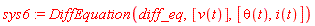 sys6 := DiffEquation(diff_eq, [v(t)], [theta(t), i(t)])