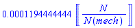0.1194444444e-3*Unit([N/N(mech)])
