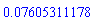 0.7605311178e-1