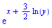 exp(x+(3/2)*ln(y))