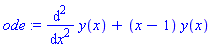 ode := diff(y(x), `$`(x, 2))+(x-1)*y(x)