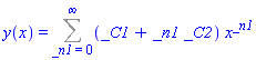 y(x) = Sum((_C1+_n1*_C2)*x^_n1, _n1 = 0 .. infinity)