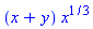 (x+y)*x^(1/3)