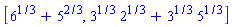 [6^(1/3)+5^(2/3), 3^(1/3)*2^(1/3)+3^(1/3)*5^(1/3)]