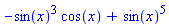 -sin(x)^3*cos(x)+sin(x)^5