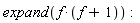 expand(f*(f+1))