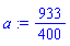 a := 933/400