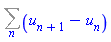Sum(u[n+1]-u[n], n)