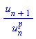 u[n+1]/u[n]^p