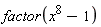 factor(x^8-1)