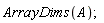 ArrayDims(A)