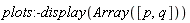 plots:-display(Array([p, q]))