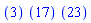 ``(3)*``(17)*``(23)