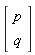 Vector(2, {(1) = p, (2) = q})
