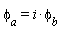 phi[a] = i*phi[b]