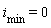 i[min] = 0
