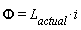 Phi = L[actual]*i