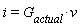 i = G[actual]*v