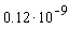 .12*10^(-9)