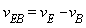 v[EB] = v[E]-v[B]