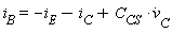i[B] = -i[E]-i[C]+C[CS]*(diff(v[C](t), t))