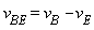 v[BE] = v[B]-v[E]