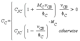 C[C] = piecewise(v[CB]/phi[C] > 0, C[JC]*(1+M[C]*v[CB]/phi[C]), C[JC]*(1-v[CB]/phi[C])^(-M[C]))