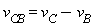 v[CB] = v[C]-v[B]