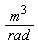 m^3/rad