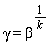gamma = beta^(1/k)