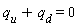 q[u]+q[d] = 0
