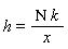 h = Nu*k/x