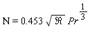Nu = .453*sqrt(Re)*Pr^(1/3)