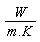 W/(m.K)