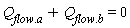 Q[flow.a]+Q[flow.b] = 0