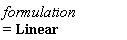 formulation = Linear