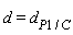d = d[P1/C]^