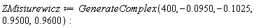 ZMisiurewicz := GenerateComplex(400, -0.950e-1, -.1025, .9500, .9600)