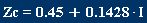 Zc = .45+.1428*I