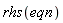 rhs(eqn)